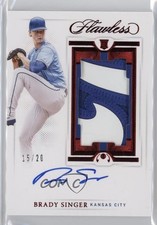 2021 Panini Flawless Rookie Ruby 15/20 Brady Singer #RPA-BS Patch Auto n0c