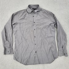 Banana Republic Shirt Mens Large 16-16.5 Gray Slim Fit Button Up