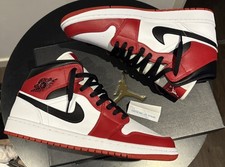 👟 B|NEW 2020 NIKE AIR JORDAN 1 MID OG CHICAGO WHITE / RED TRAINERS UK 10.5 🏀