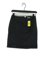 Karen Millen Women's Mini Skirt UK 8 Black Cotton