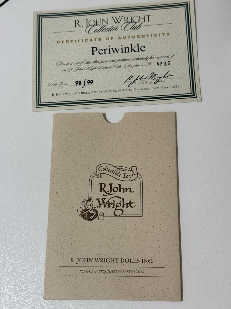 ペリウィンクル 妖精デザイン ピンクッション John Wright Dolls R. John Wright Periwinkle Fairy Pincushion Club Edition 1998