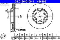 Bremsscheibe Ford Maverick 2.4 I 24.0126-0109.1 (1 StüCk)