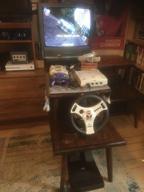 SEGA DREAMCAST Console System, 4x Controllers, 10x Games, Steering Wheel, +more