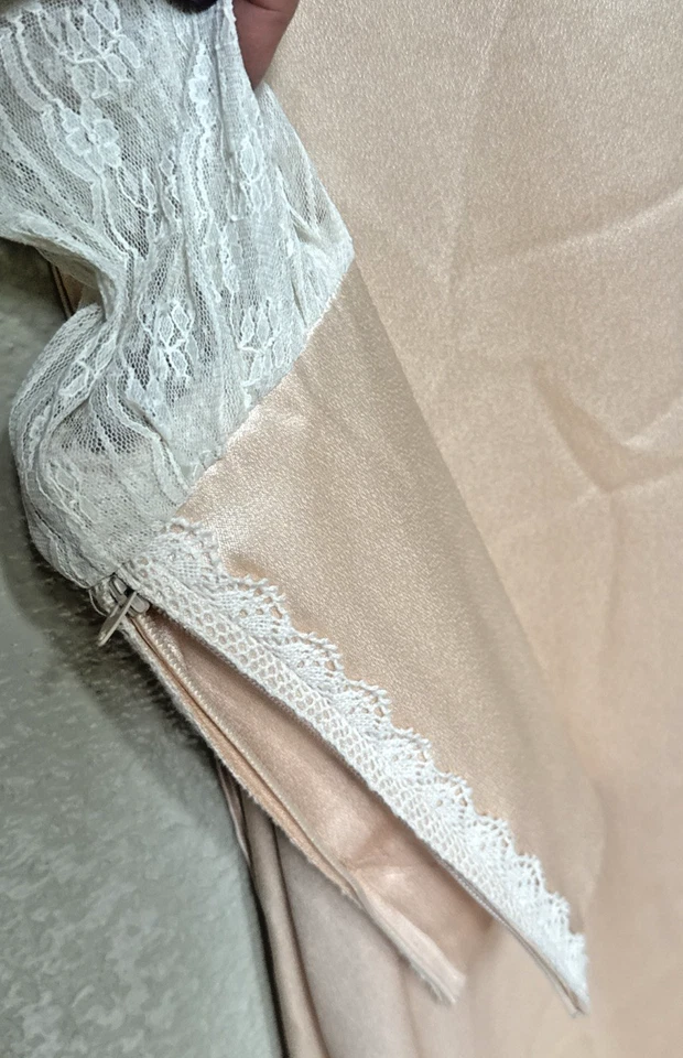 Maxi vestido vintage Gunne Sax de Jessica San Francisco melocotón pradera talla 13 Foto 3 de 4