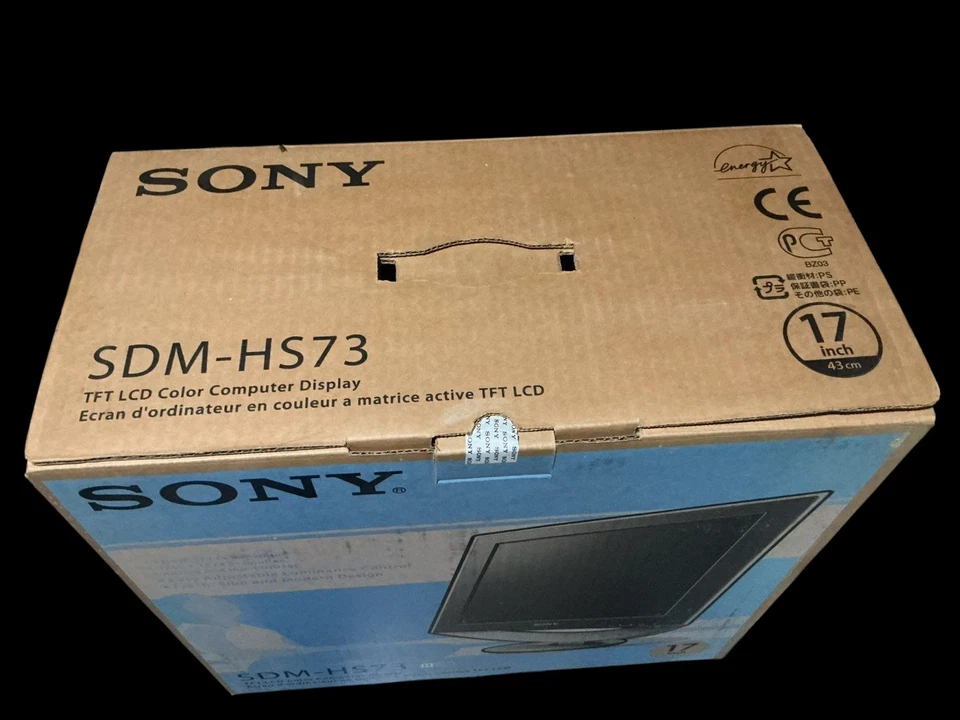 Sony SDM-HS73 TFT LCD Color Computer Display Vintage Flat Panel Monitor In Box - Image 2 of 4