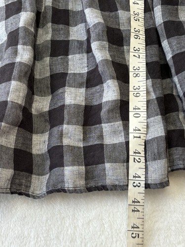 Soul Sparrow Womens Dress Black Check Short Sleeve Midi Skater Linen Gothic XL - Picture 9 of 10