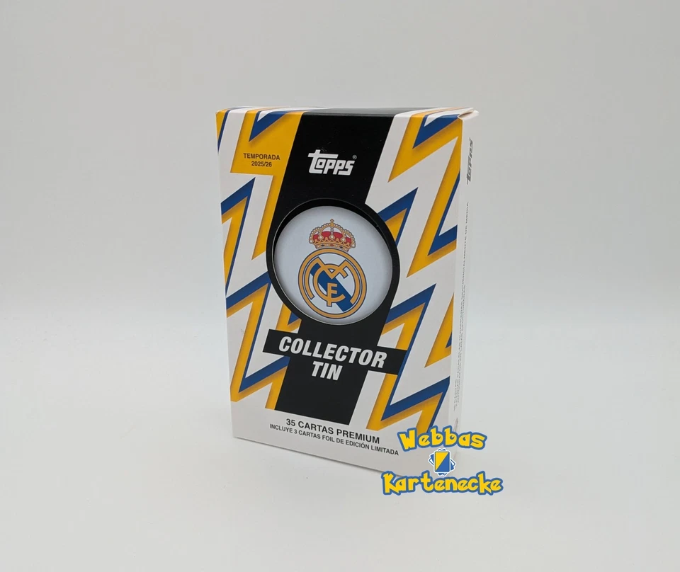 Topps 2025/26 Real Madrid Collector Tin Nuevo y Precintado de Estuche