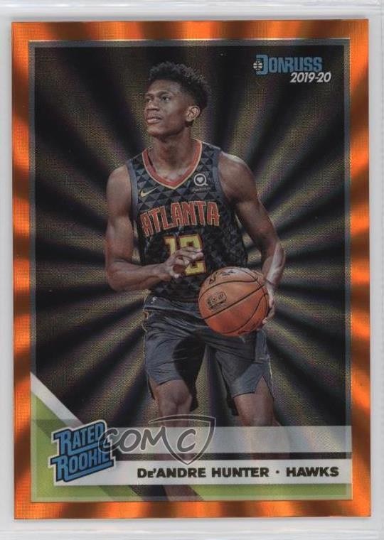 2019-20 Panini Donruss Rated Rookie Holo Orange Laser De'Andre Hunter #204