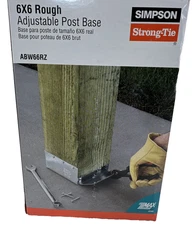 6" X 6" Post Support Base Adjustable Simpson Strong-Tie ABW66RZ