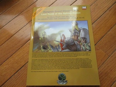 D&D D20 Dungeon Crawl Classics RPG DCC 15 Lost Tomb of the Sphinx Queen