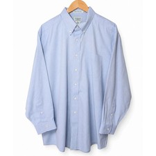 L.L.Bean Men  s Vintage Light Blue Oxford Button Down Shirt 2XL Wrinkle Resistant
