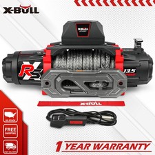 X-bull 13500lb Electric Winch 12v Synthetic Rope Towing Truck 4wd Off-road Jeep