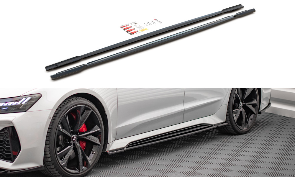 Rajouts des bas de caisse Maxton V.1 Audi RS6 C8 pour look élargi