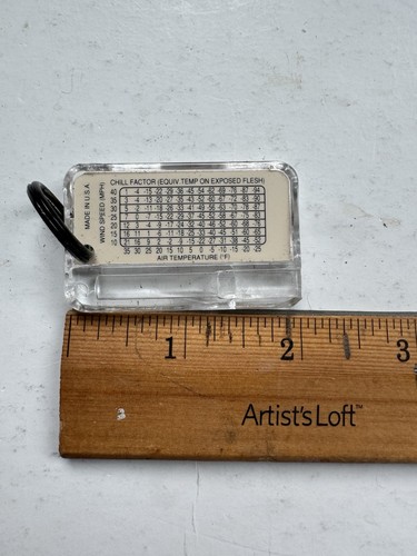 Vintage Eddie Bauer Thermometer Mini Schlüsselanhänger mit Wind Chill Sun Company USA! - Bild 2 von 3