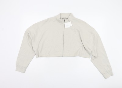 Zara Damen Beige Cropped Jacke Größe 2 Freizeit