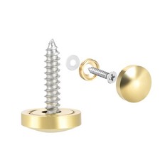 Mirror Screws Decorative Caps Cover Nails Polished Gold 14mm 8pack