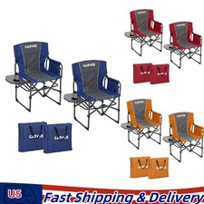 2 Pack Portable Camping Chair Heavy Duty Folding Chair w/ Cup Holder Oversized