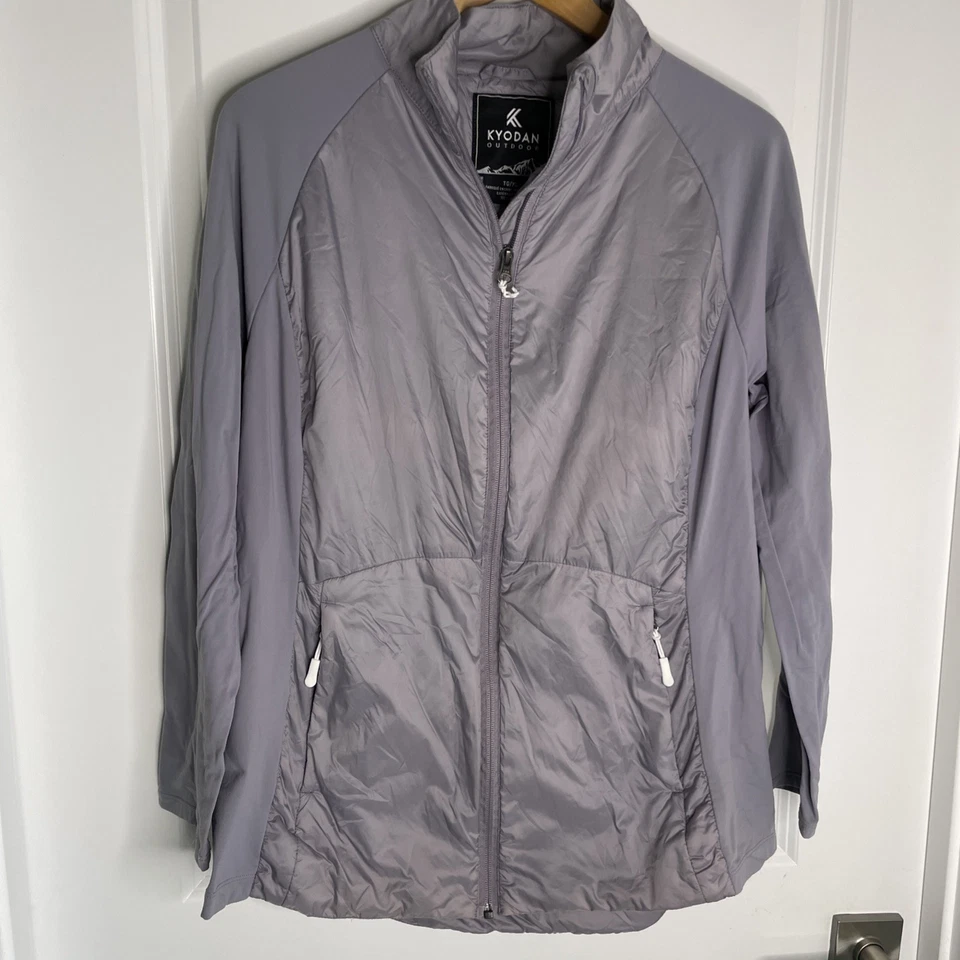 Kyodan Outdoor Full Zip Jacket Hybrid Lavender Womens XL Mock Neck Zip Pkts - Image 2 of 4