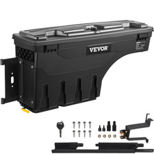 VEVOR Truck Bed Storage Box, Lockable Lid, Waterproof ABS Wheel Well Tool Box 6.