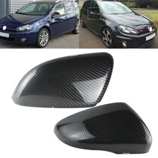 2X Carbonfaser-Stil Spiegelkappen Außenspiegel Für VW Golf 6 VI 5K1,Touran 1T3