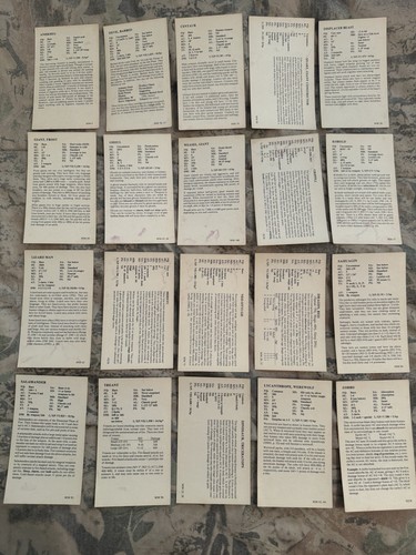 Advanced Dungeons & Dragons Monster Cards 1982 Sets 1-4, 1 Comp 2-4 Incomp, Used - Picture 4 of 11