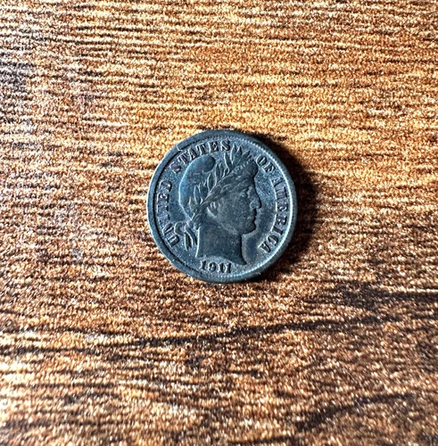 1911 Barber Dime - Silver Coin 10c