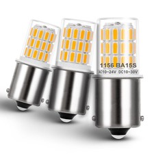 1156 1141 1003 7506 BA15S Bulbs Warm White 2700k, for 12 Volt RV Camper Trail...