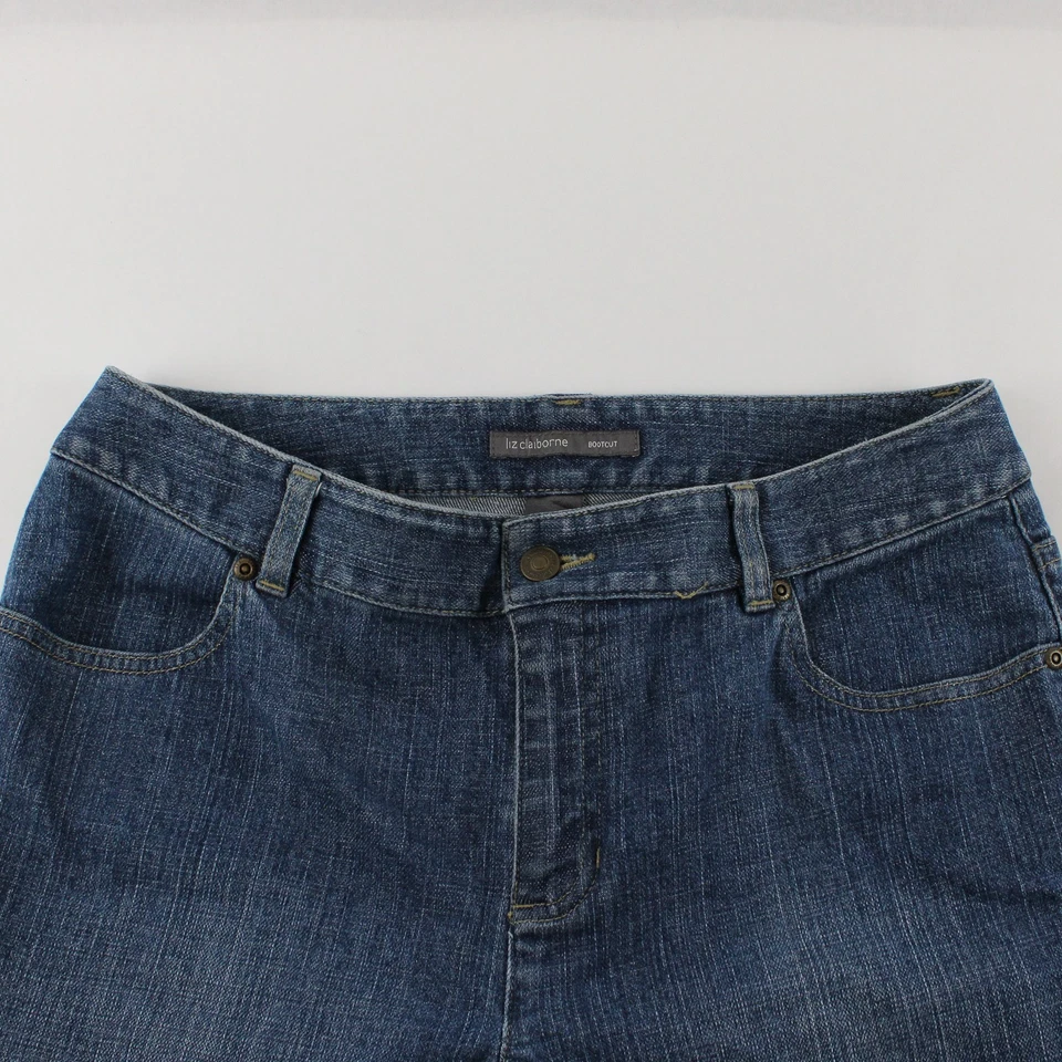 Liz Claiborne Jeans Stretch Délavé Bleu Bootcut Pour Femme Taille 10 - Photo 3/4