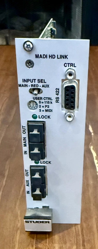 Studer MADI HD Link Card Dual Optical Fiber Multimode Studer D21M I/O - Image 2 of 4