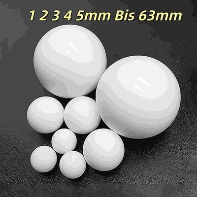 PTFE Solide Plastik Kugeln Kunststoff Polytetrafluorethylen 1 2 3 4 5mm Bis 63mm
