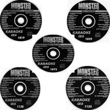 KARAOKE MONSTER HITS 5 CDG DISC SET MALE, OLDIES,STANDARDS CLASSICS,TRADITIONAL,