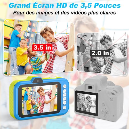 Appareil Photo Enfant | 3.5" Grand Écran| Zoom Rotatif 360°| 1080P HD Apparei... - Zdjęcie 2 z 9