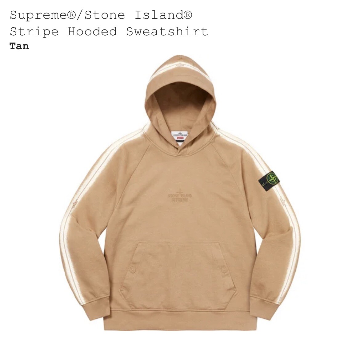 New Supreme® x Stone Island® Stripe Hooded Sweatshirt Hoodie New Supreme® x Stone Island® Stripe Hooded Sweatshirt Hoodie