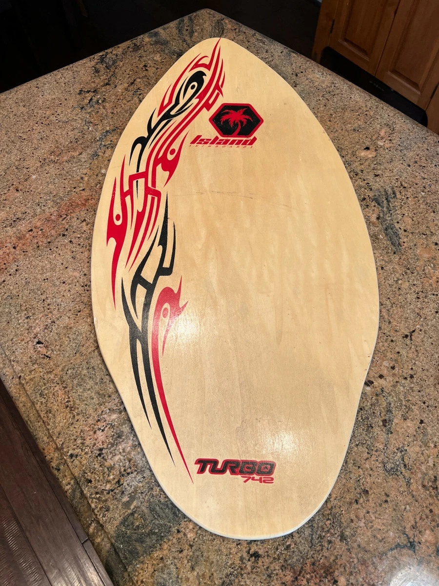 Island Skimboards Turbo 742 Wood Ply Skim Board Tribal Palm Tree