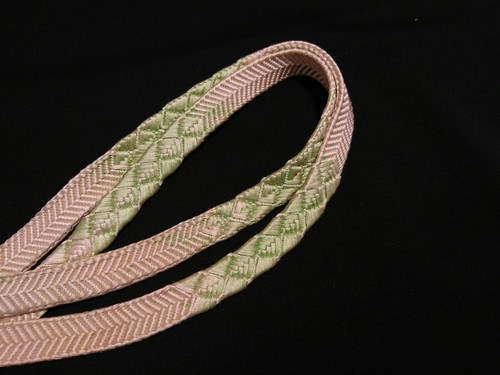 Japanese kimono OBIJIME White Yellow green Himo Cord 57.87 inch - Picture 2 of 8