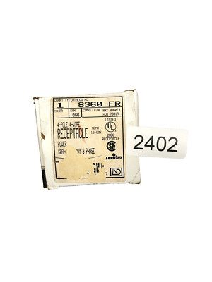 Leviton 8360-FR Receptacle, 4 Pole, 4 Wire