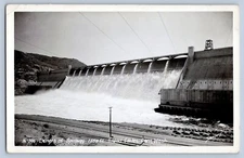 Washington WA Spillway Grand Coulee Dam Real Photo Postcard RPPC 1930-50