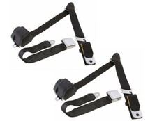 1964-75 Gm 3 Point Bench Seat Belts Black Chevelle Nova Gto 442 Skylark C10