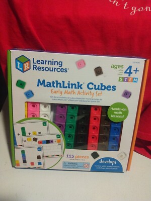 MathLink Cube Learning Resources Early Math Activity Set Math Cubes NEW ...