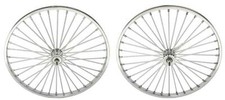 Lowrider Bike Chrome 26" Twisted Spoke Wheel Set. Front and Back Coaster Wheel