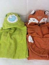 Lot 2 Hooded Towel Monsters inc. Mike and Fox Disney Baby