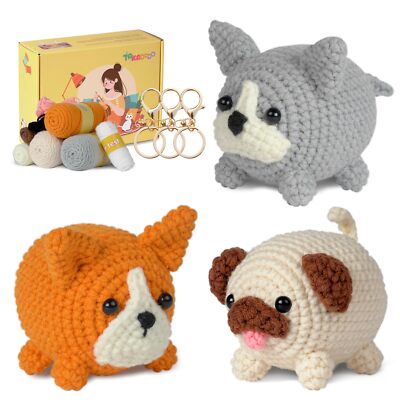 Orange Crochet Kit for Adults Complete Animal Pattern with Video Tutorials