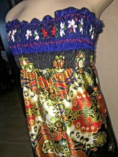 GRASS JEANS STRAPLESS  Maxi Dress  Size: SMALL SILKY SOFT POLY BLUE vbb