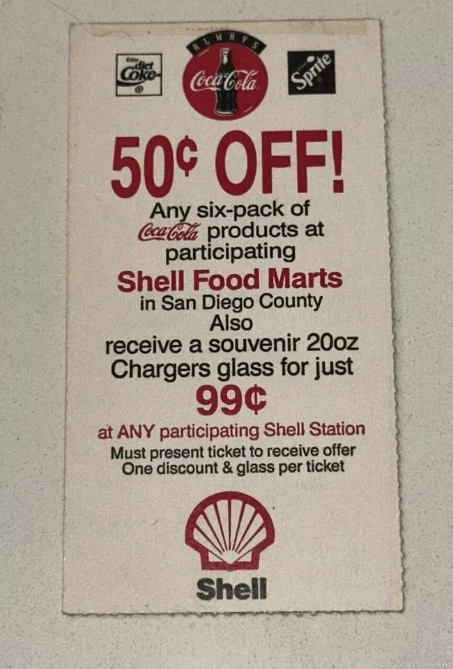 Boleto de los Chiefs Chargers NFL Marcus Allen Joe Montana TD #250 17/10/1993 Foto 2 de 2