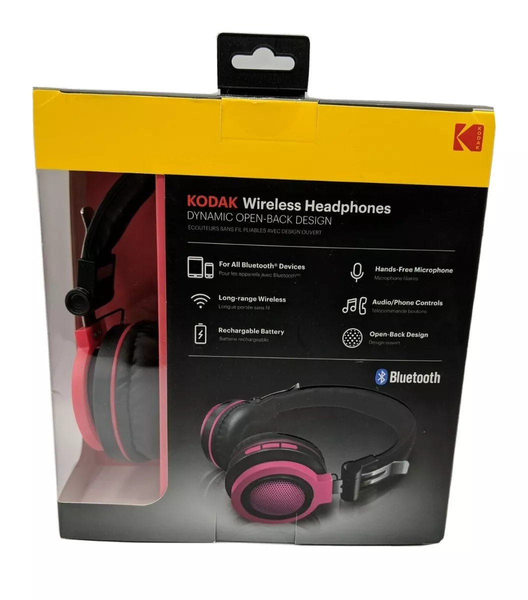 Kodak Wireless Bluetooth Headphones Collapsible Dynamic Open Back Design