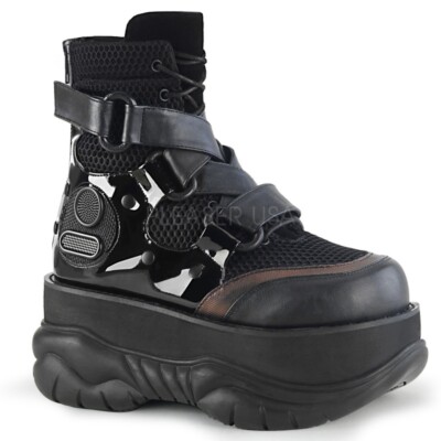 Plateaustiefel NEPTUNE-126 Schwarz matt | DemoniaCult SALE : Schuhgröße - EUR 36