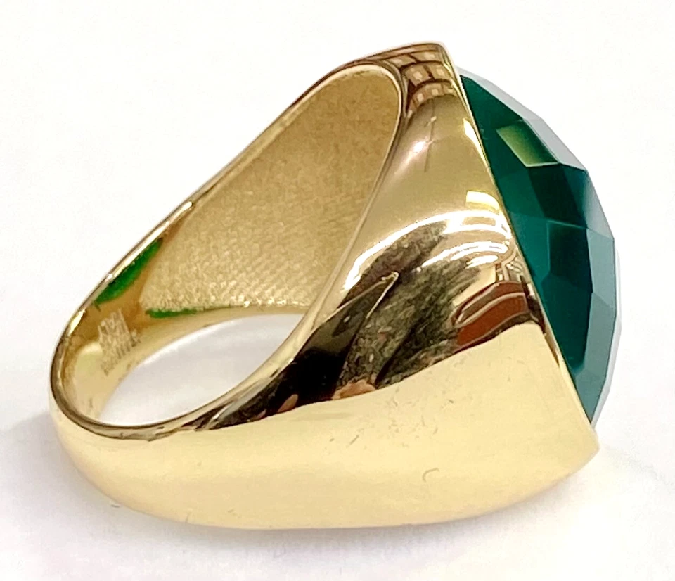 Anillo HSN Bellezza Joyería Colección Bronce Ágata Verde Talla 6 Foto 4 de 4