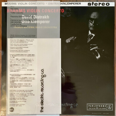 The Elecrtric Recording Co; Oistrakh, Klemperer, FNRO - Brahms Violin Concerto
