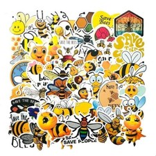 BEE Vinyl Stickers A/B Honey INSECTS Waterproof Water Bottle Laptop Decals