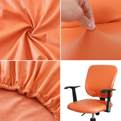 Water-resistant Stretchable Computer Chair Covers - Washable Rotating Backrest And Seat Protectors For Pets - Black - View #13